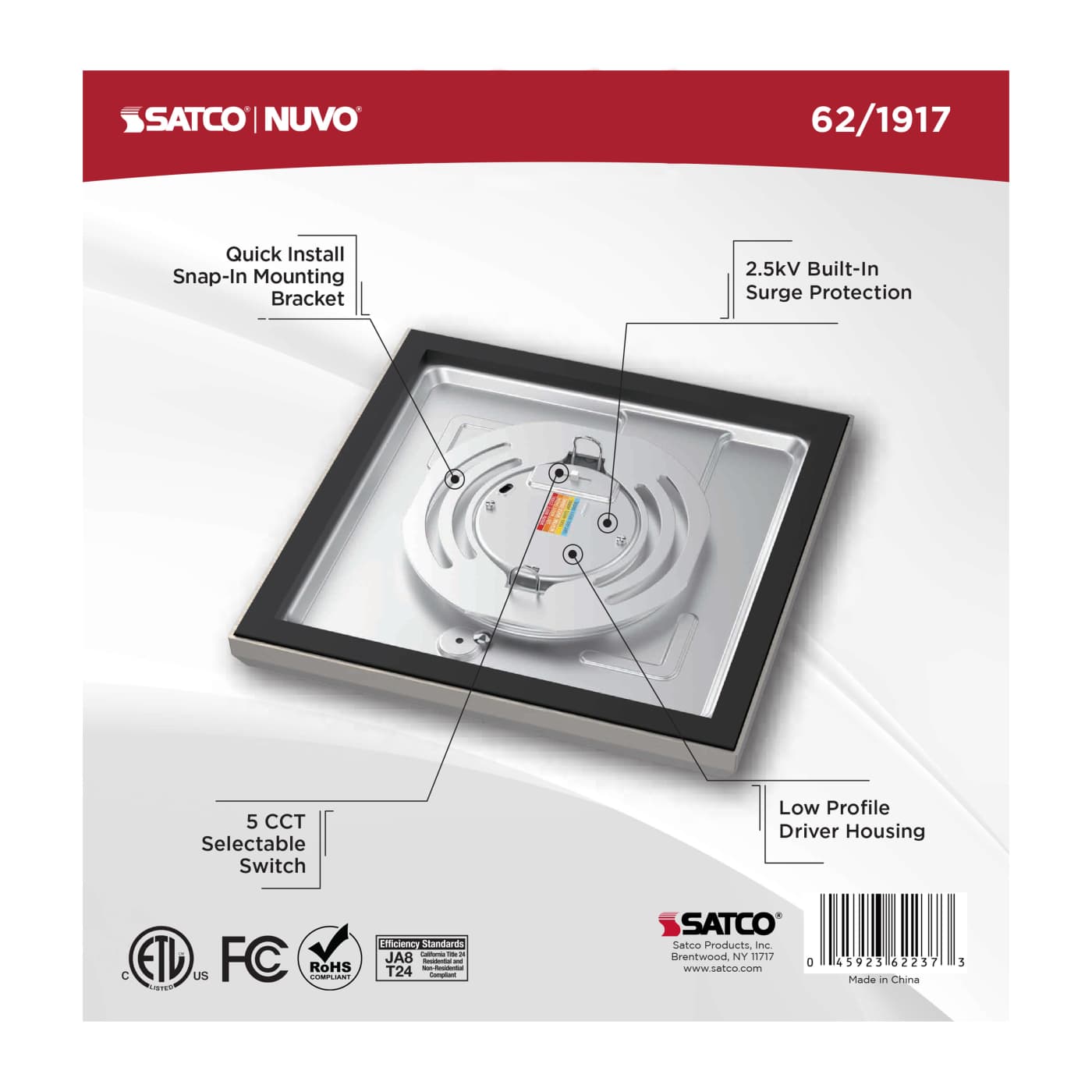 BLINK 10W LED 7" SQ BR. NICKEL - 62-1917