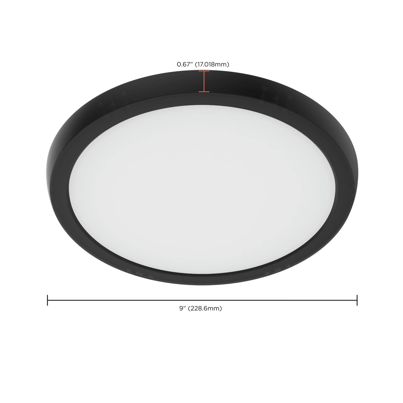 BLINK 11W LED 9" ROUND BLACK - 62-1921