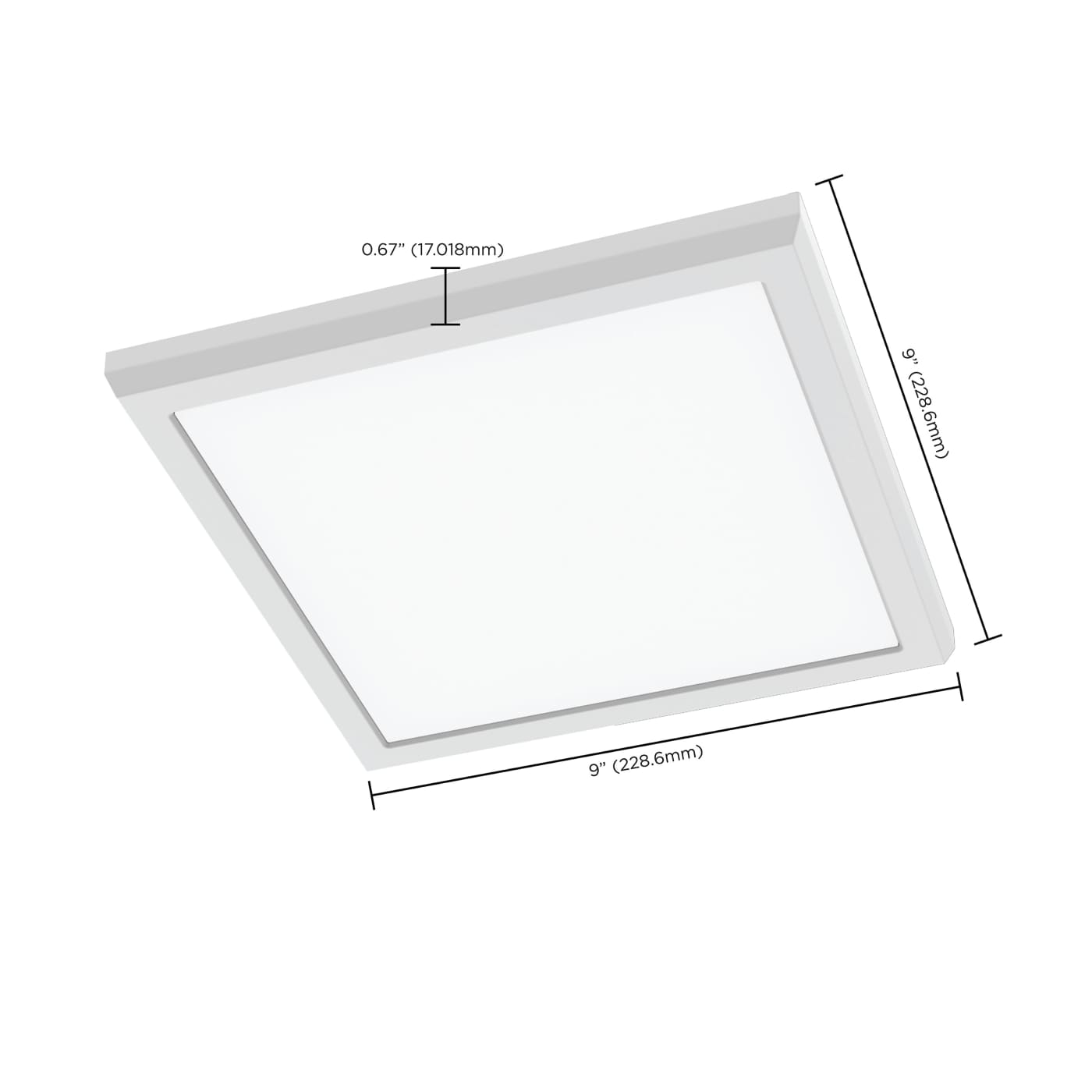 BLINK 11W LED 9" SQUARE WHITE - 62-1924