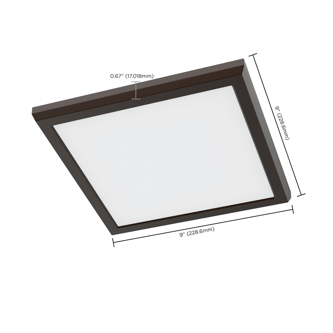 BLINK 11W LED 9" SQUARE BRONZE - 62-1926