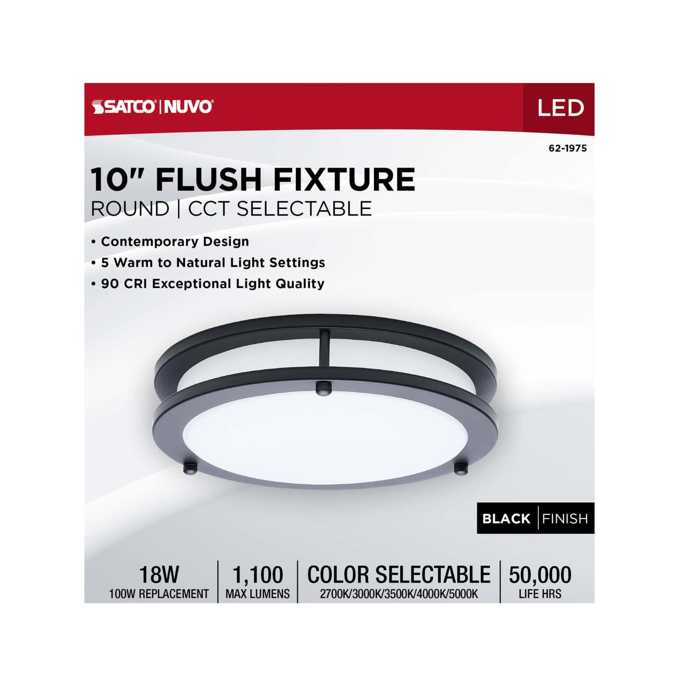 LED GLAMOUR BL 10" FLUSH - 62-1975