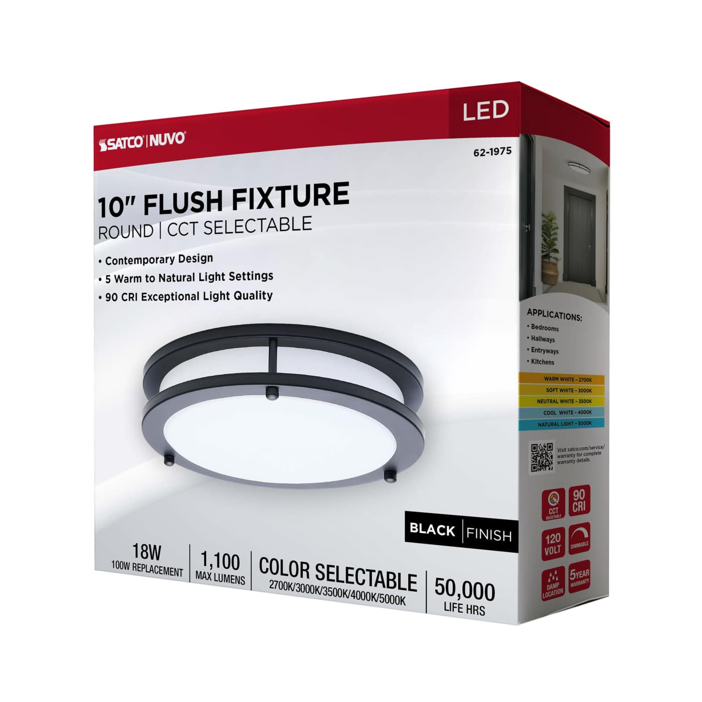 LED GLAMOUR BL 10" FLUSH - 62-1975
