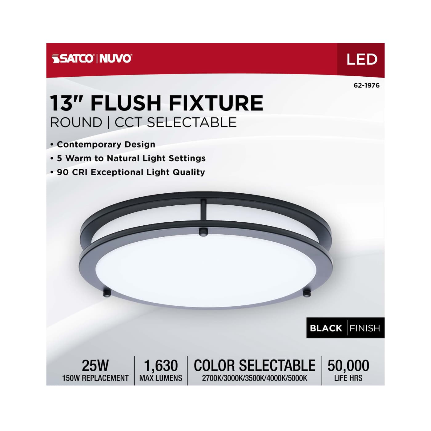 LED GLAMOUR BL 13" FLUSH - 62-1976