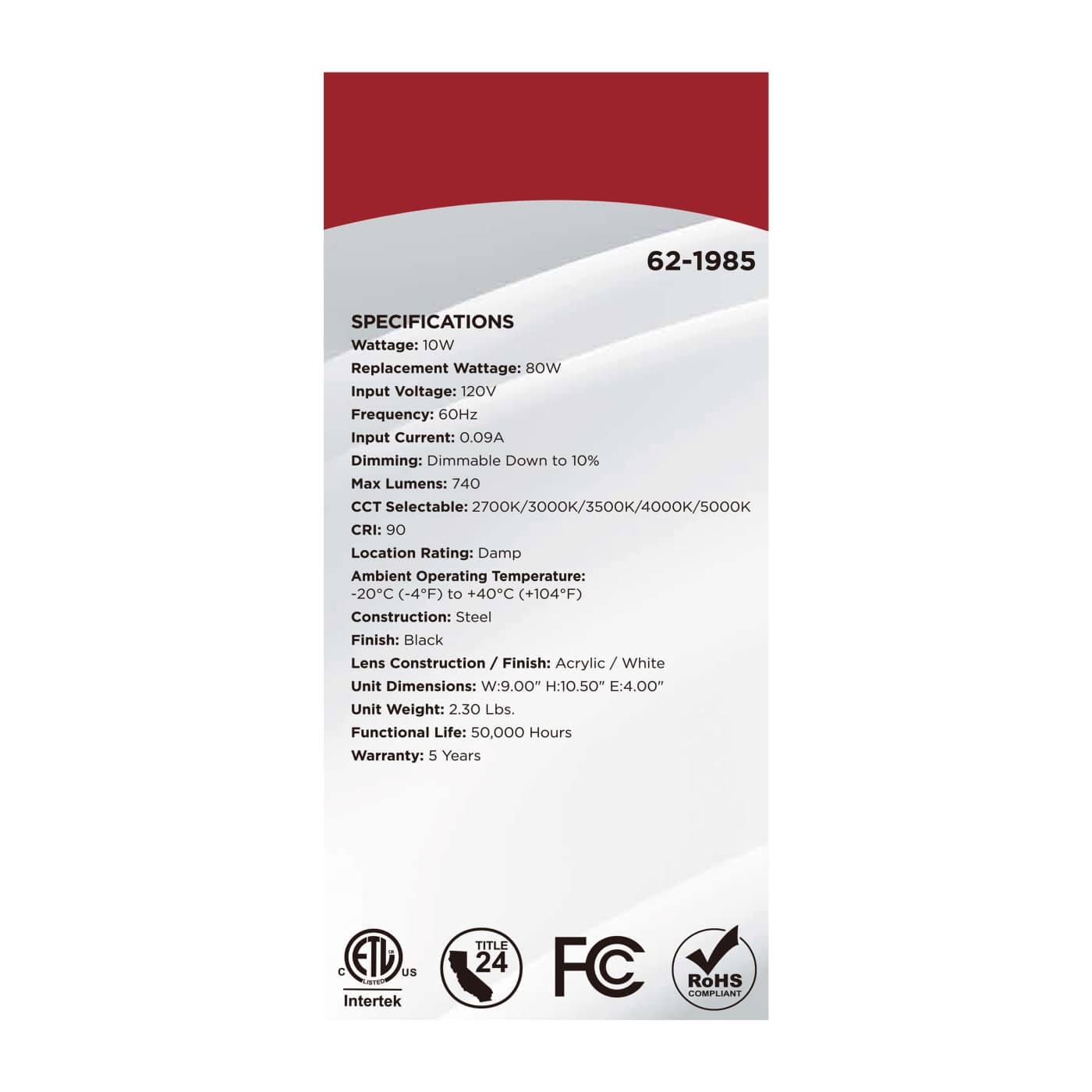 LED GLAMOUR BL WALL SCONCE - 62-1985