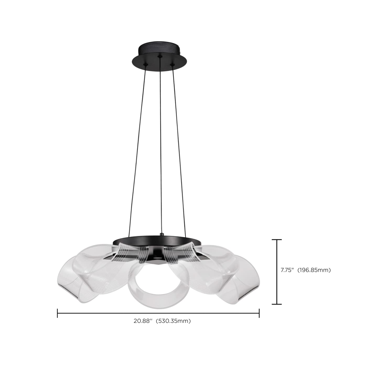 BARNETT 21" LED 5 LIGHT CHAND - 62-2036