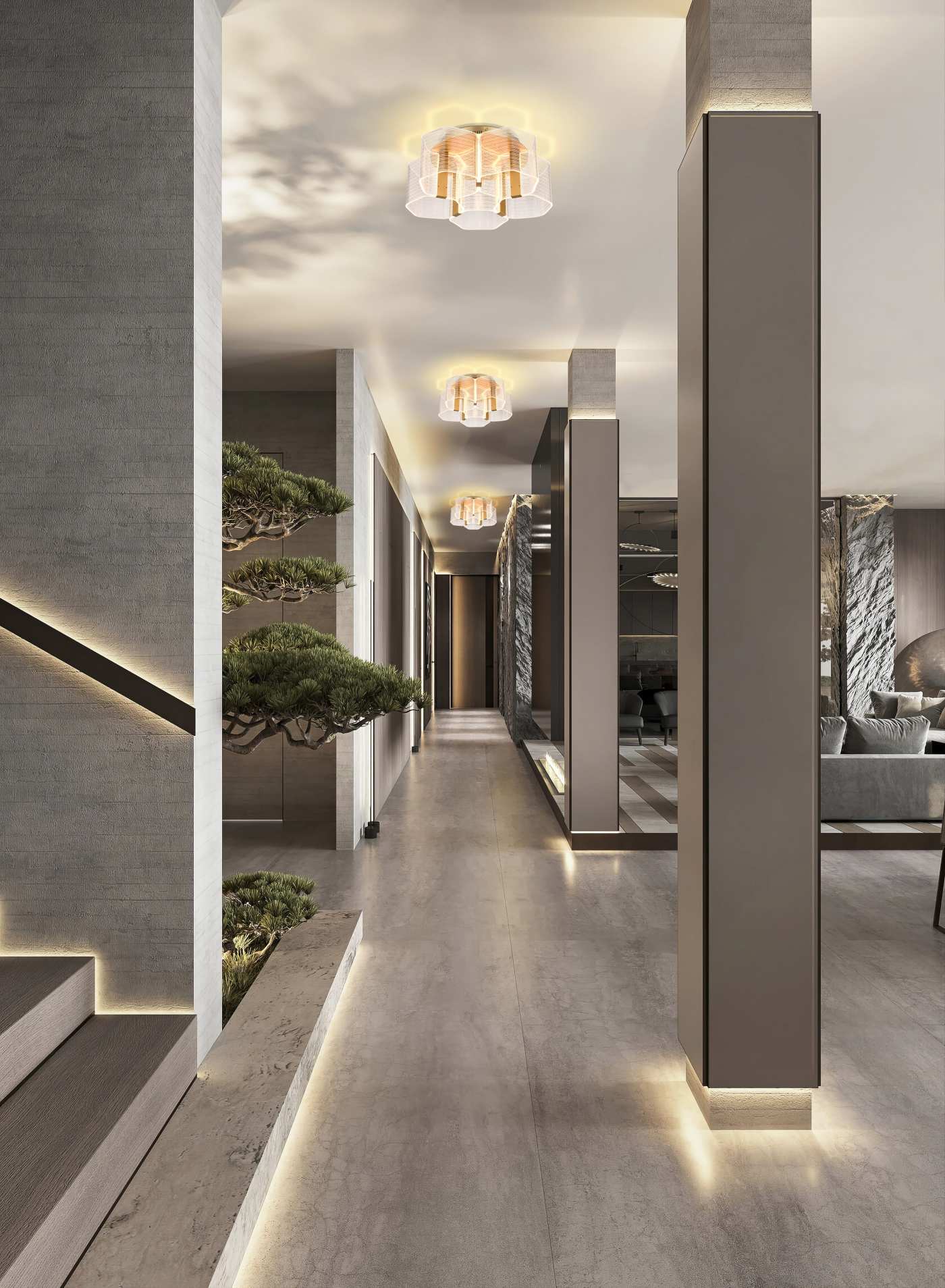 KENZO LED 5 LIGHT FLUSH - 62-2401