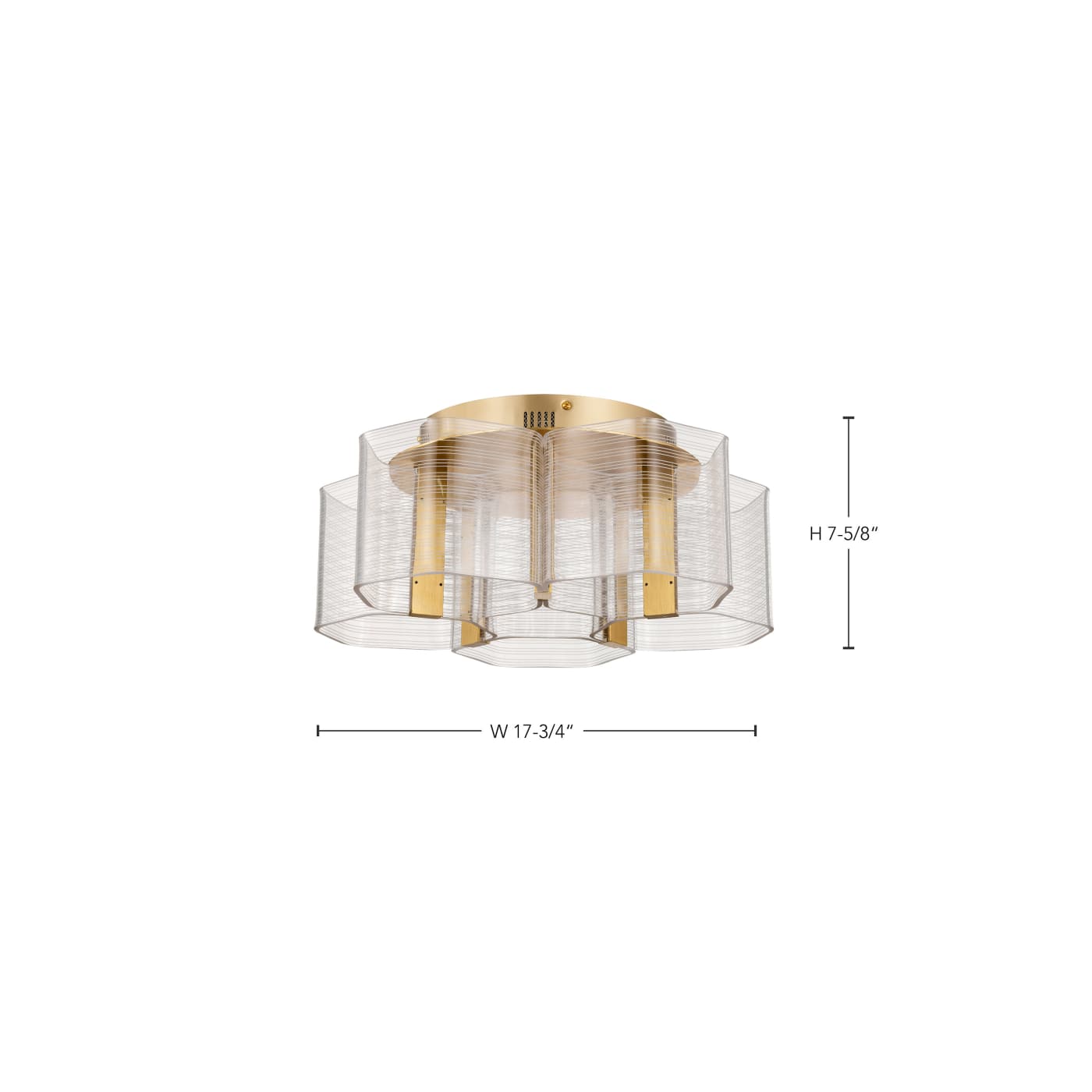 KENZO LED 5 LIGHT FLUSH - 62-2401