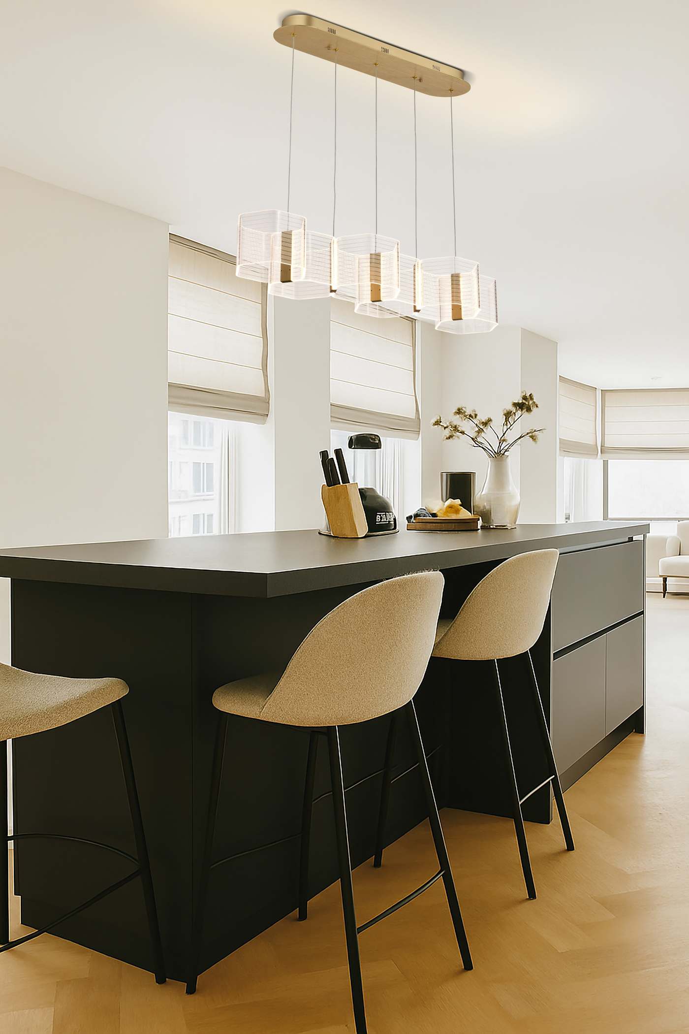 KENZO LED 6 LT ISLAND PENDANT - 62-2405