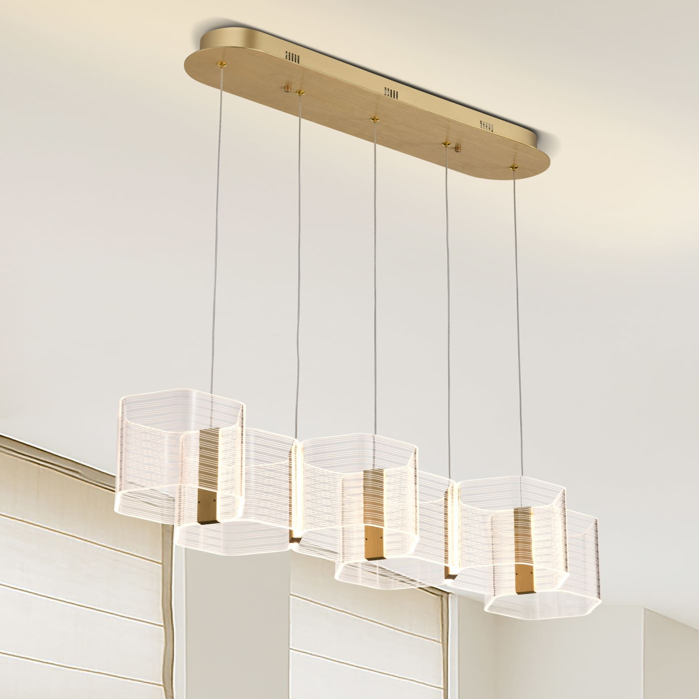 KENZO LED 6 LT ISLAND PENDANT - 62-2405