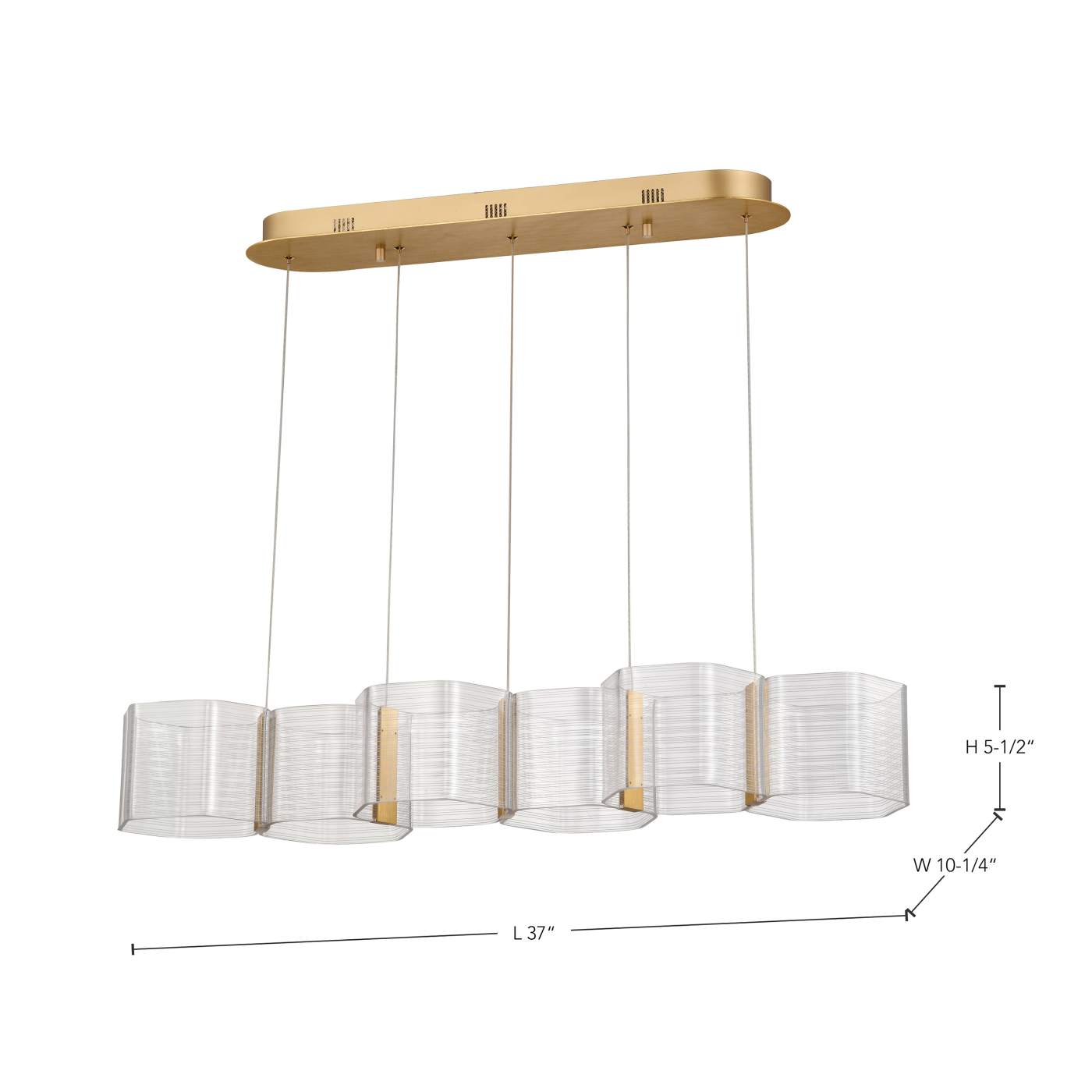 KENZO LED 6 LT ISLAND PENDANT - 62-2405