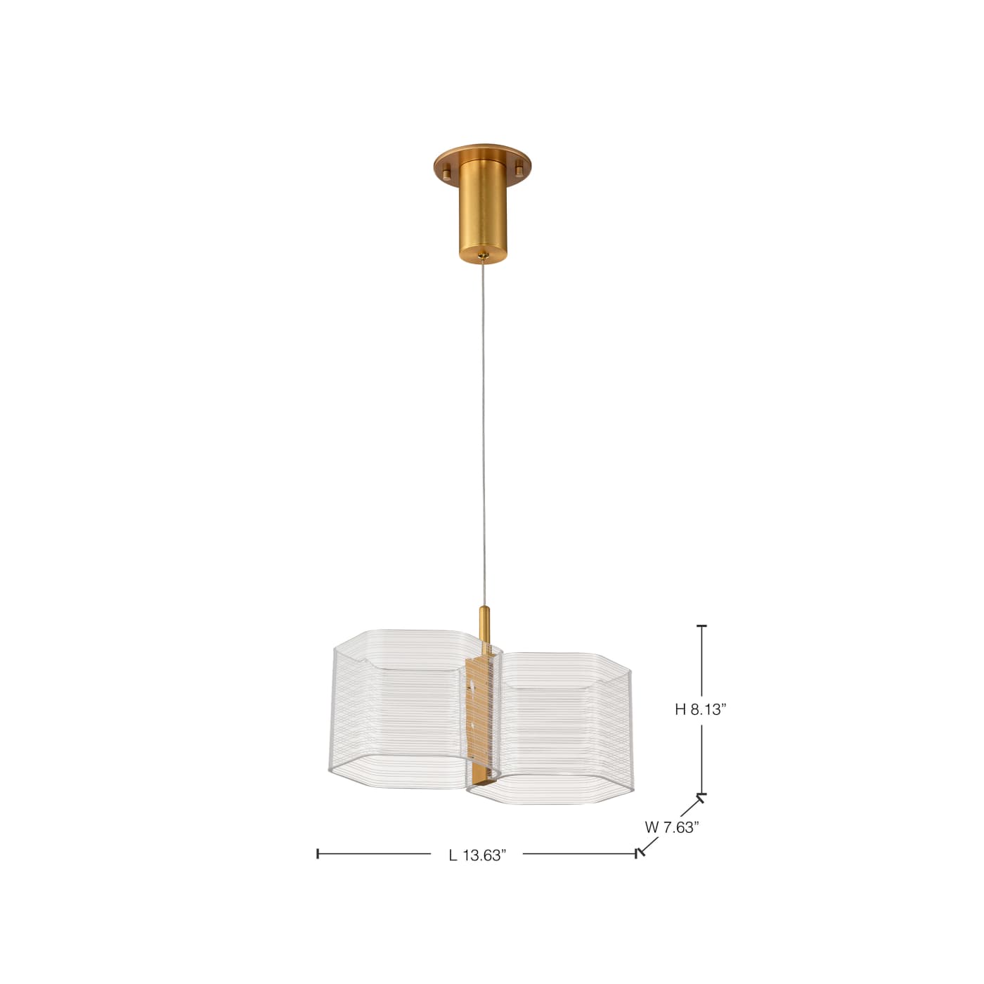 KENZO LED 2 LIGHT MINI PENDANT - 62-2406