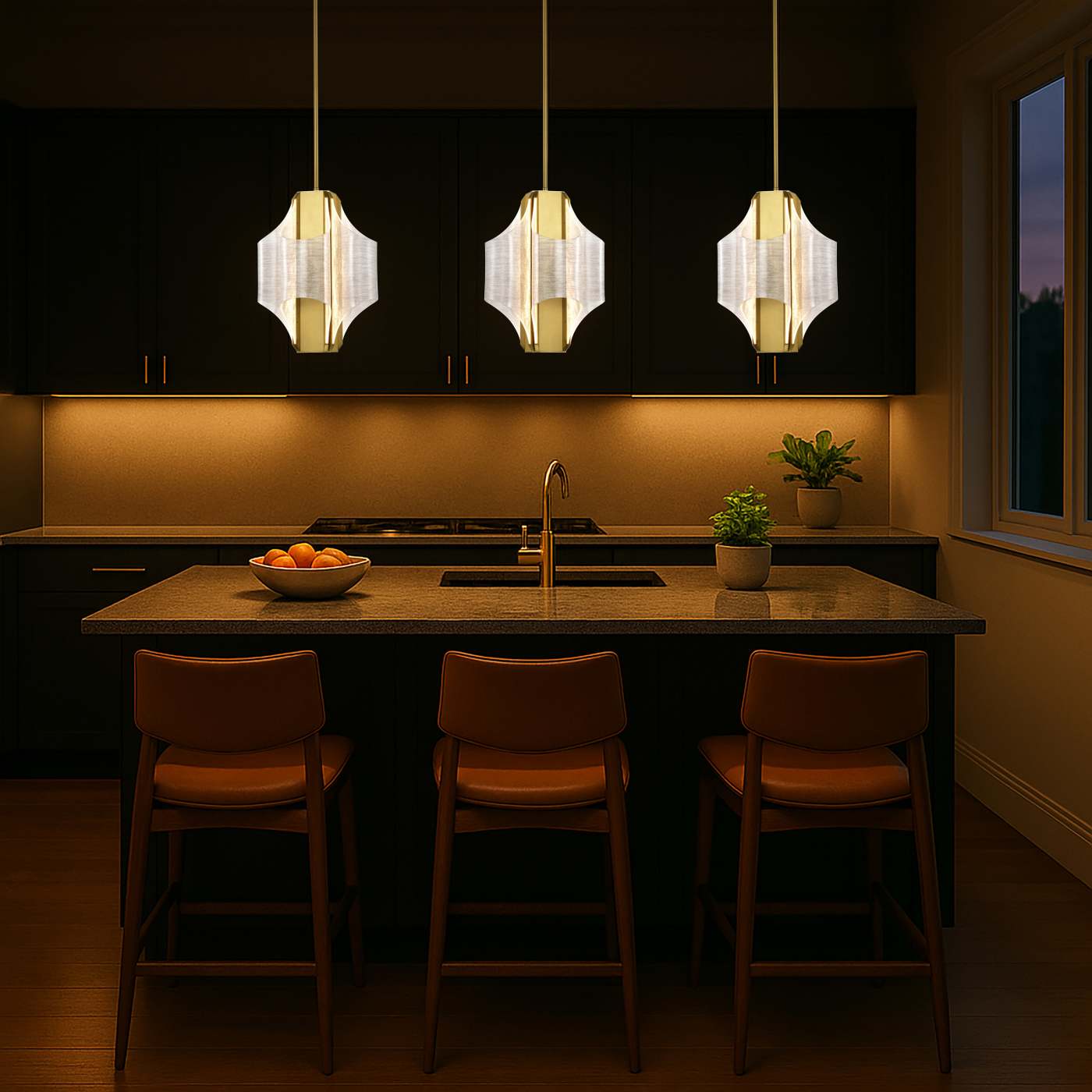IDRIS LED 4 LIGHT PENDANT - 62-2412