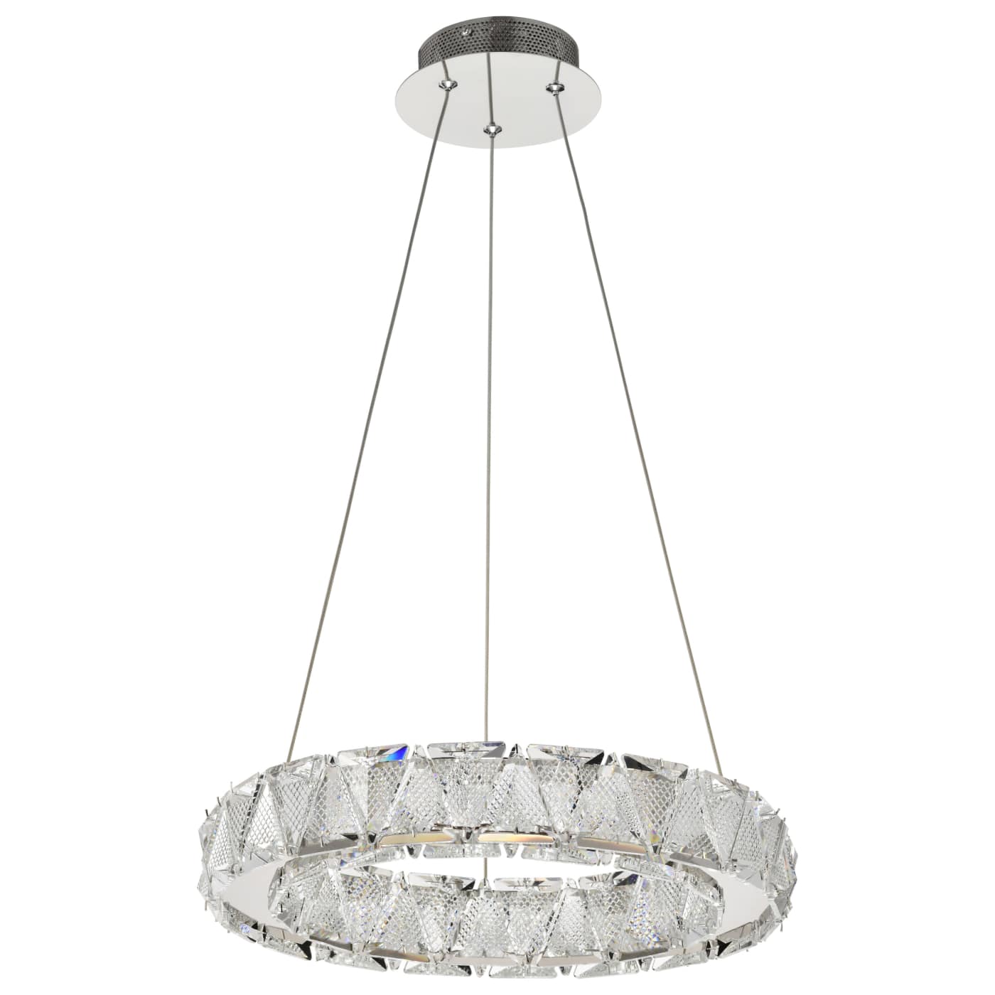 ASHER 15" ROUND CRYSTAL PENDAN - 62-2441