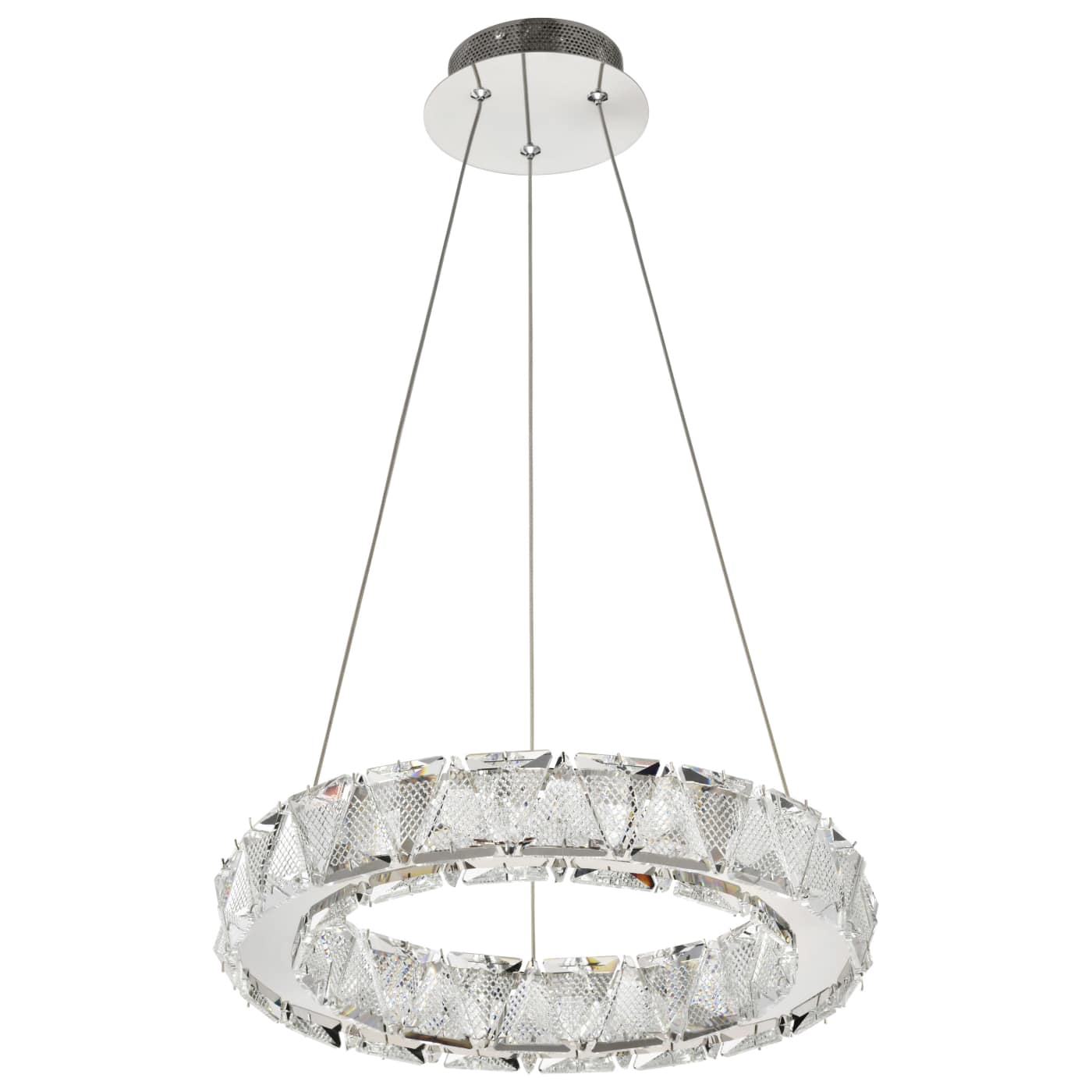 ASHER 15" ROUND CRYSTAL PENDAN - 62-2441