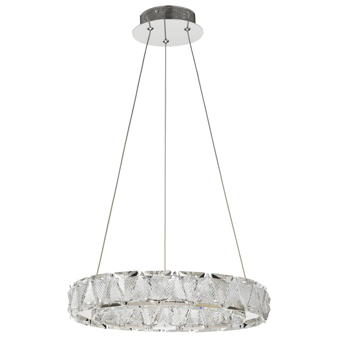 ASHER 15" ROUND CRYSTAL PENDAN - 62-2441