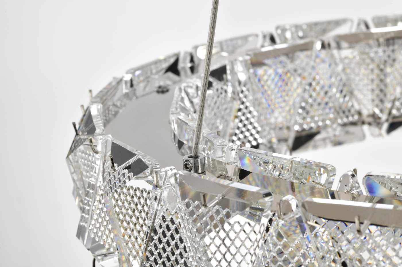 ASHER 15" ROUND CRYSTAL PENDAN - 62-2441