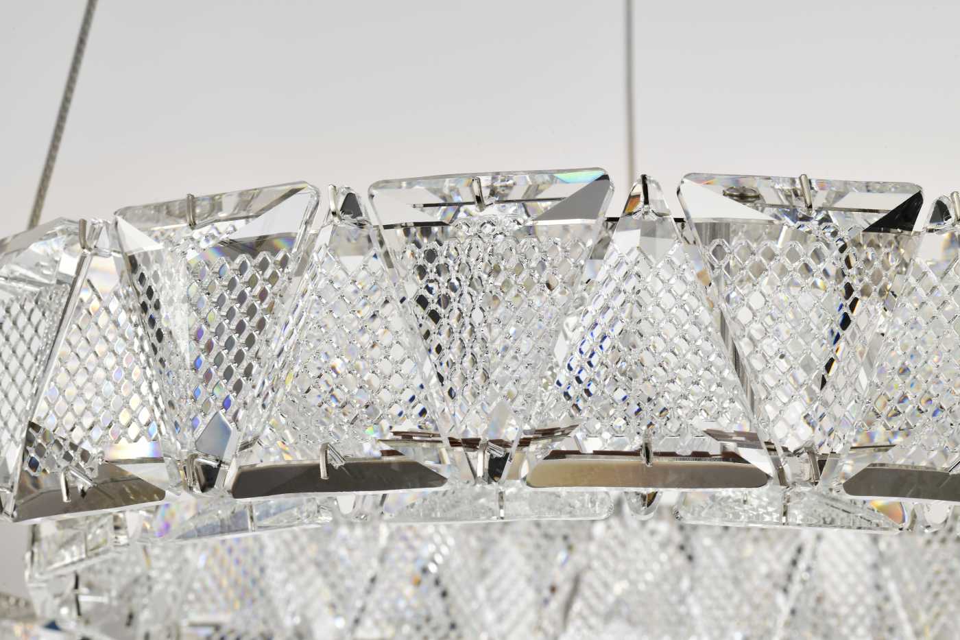 ASHER 15" ROUND CRYSTAL PENDAN - 62-2441