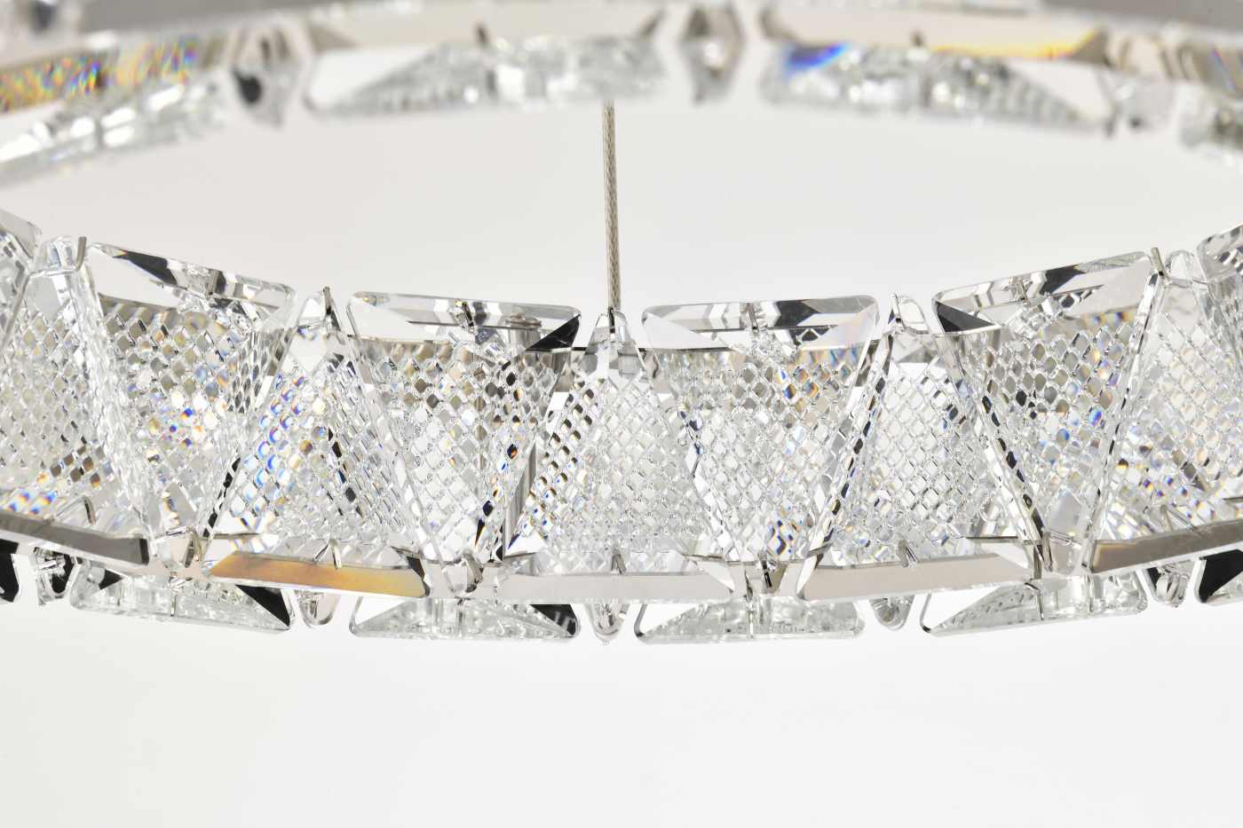 ASHER 15" ROUND CRYSTAL PENDAN - 62-2441