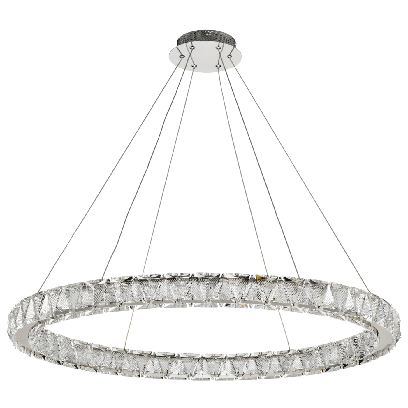 ASHER 36" ROUND CRYSTAL PENDAN - 62-2442