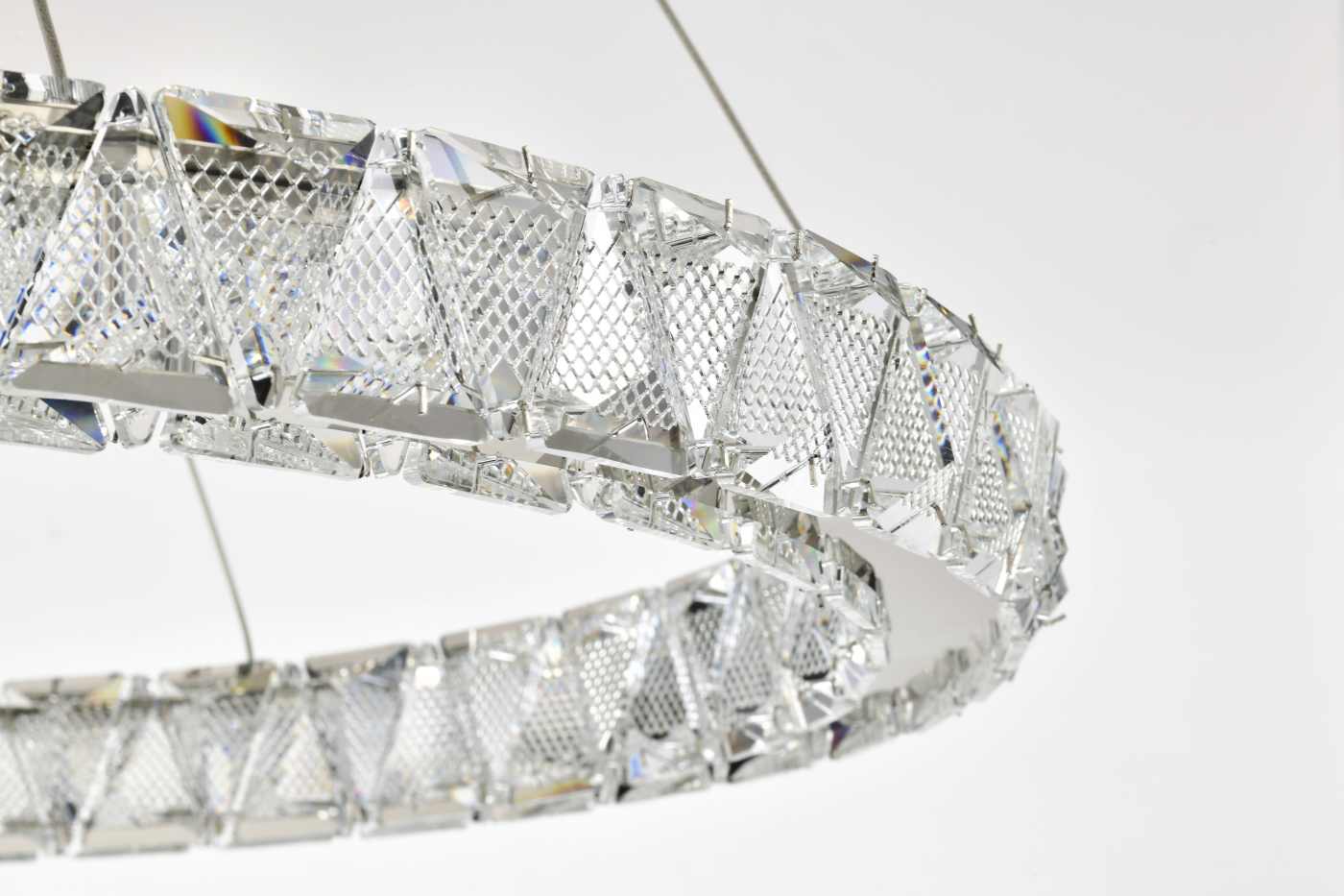 ASHER 36" ROUND CRYSTAL PENDAN - 62-2442