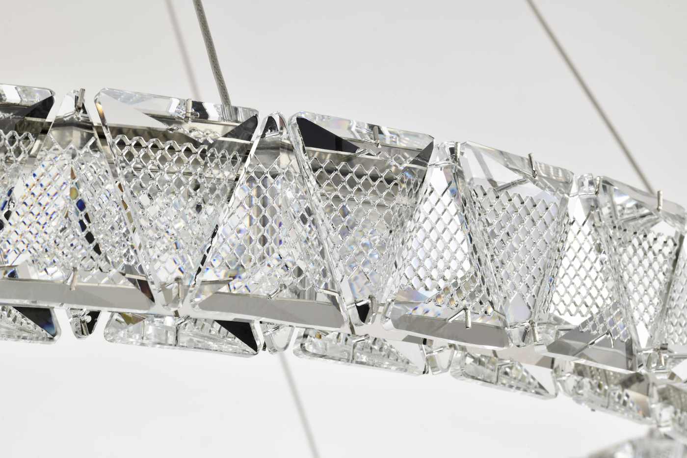 ASHER 36" ROUND CRYSTAL PENDAN - 62-2442