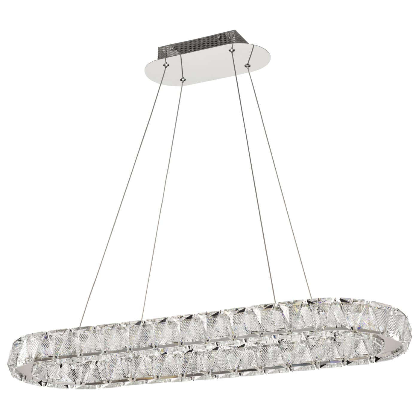 ASHER 36" OVAL CRYSTAL PENDANT - 62-2443