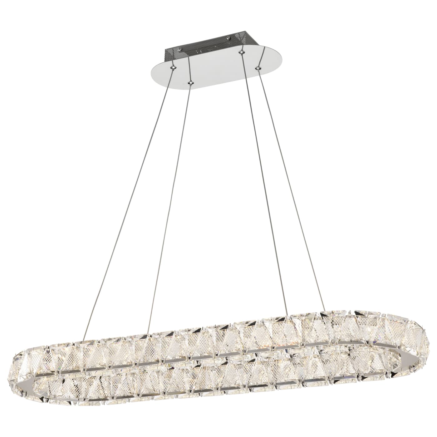 ASHER 36" OVAL CRYSTAL PENDANT - 62-2443