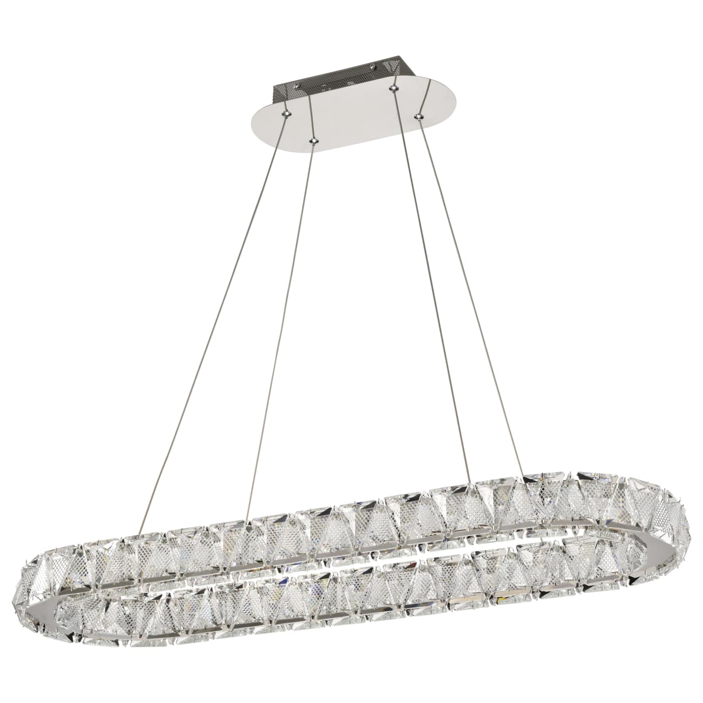 ASHER 36" OVAL CRYSTAL PENDANT - 62-2443