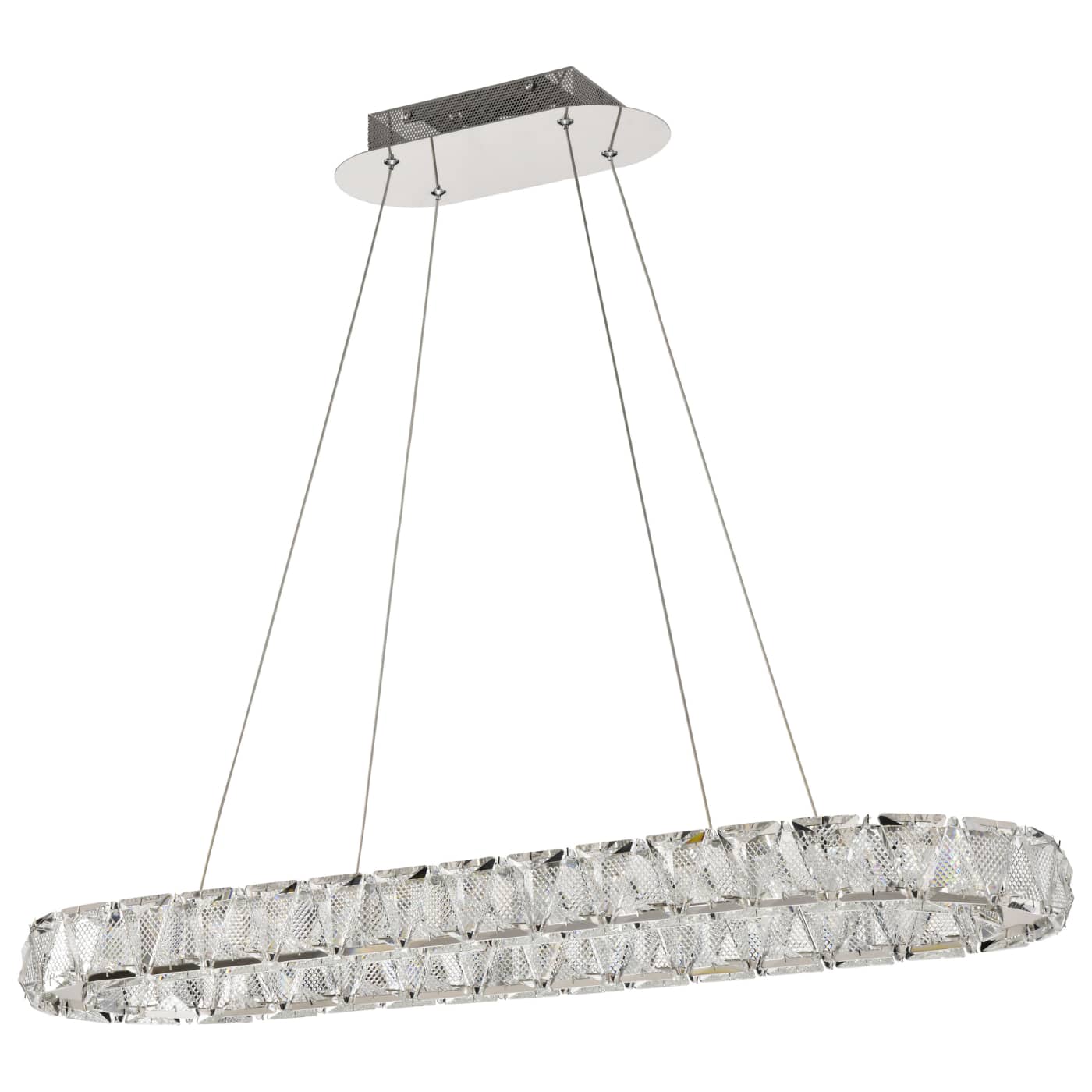 ASHER 36" OVAL CRYSTAL PENDANT - 62-2443