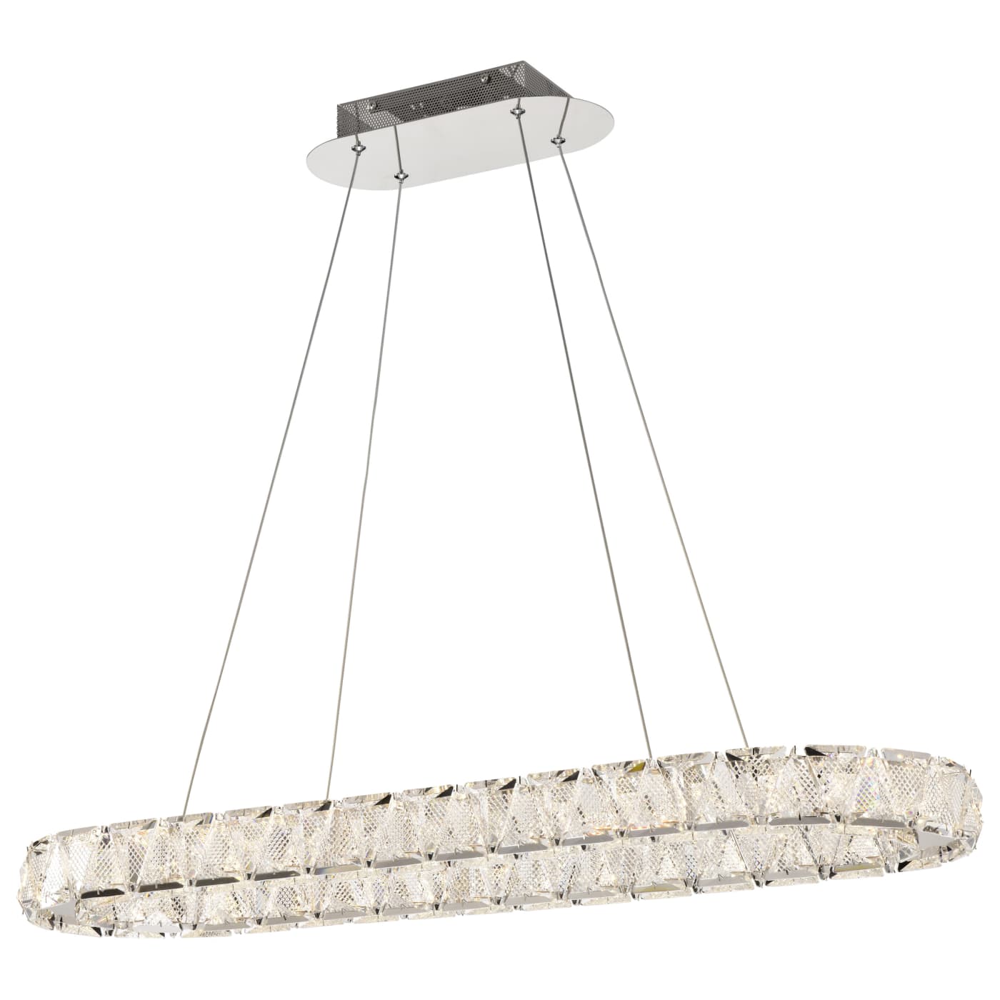 ASHER 36" OVAL CRYSTAL PENDANT - 62-2443