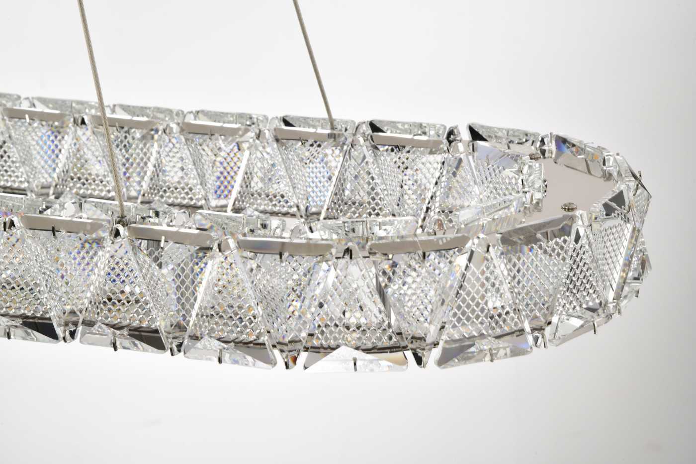 ASHER 36" OVAL CRYSTAL PENDANT - 62-2443