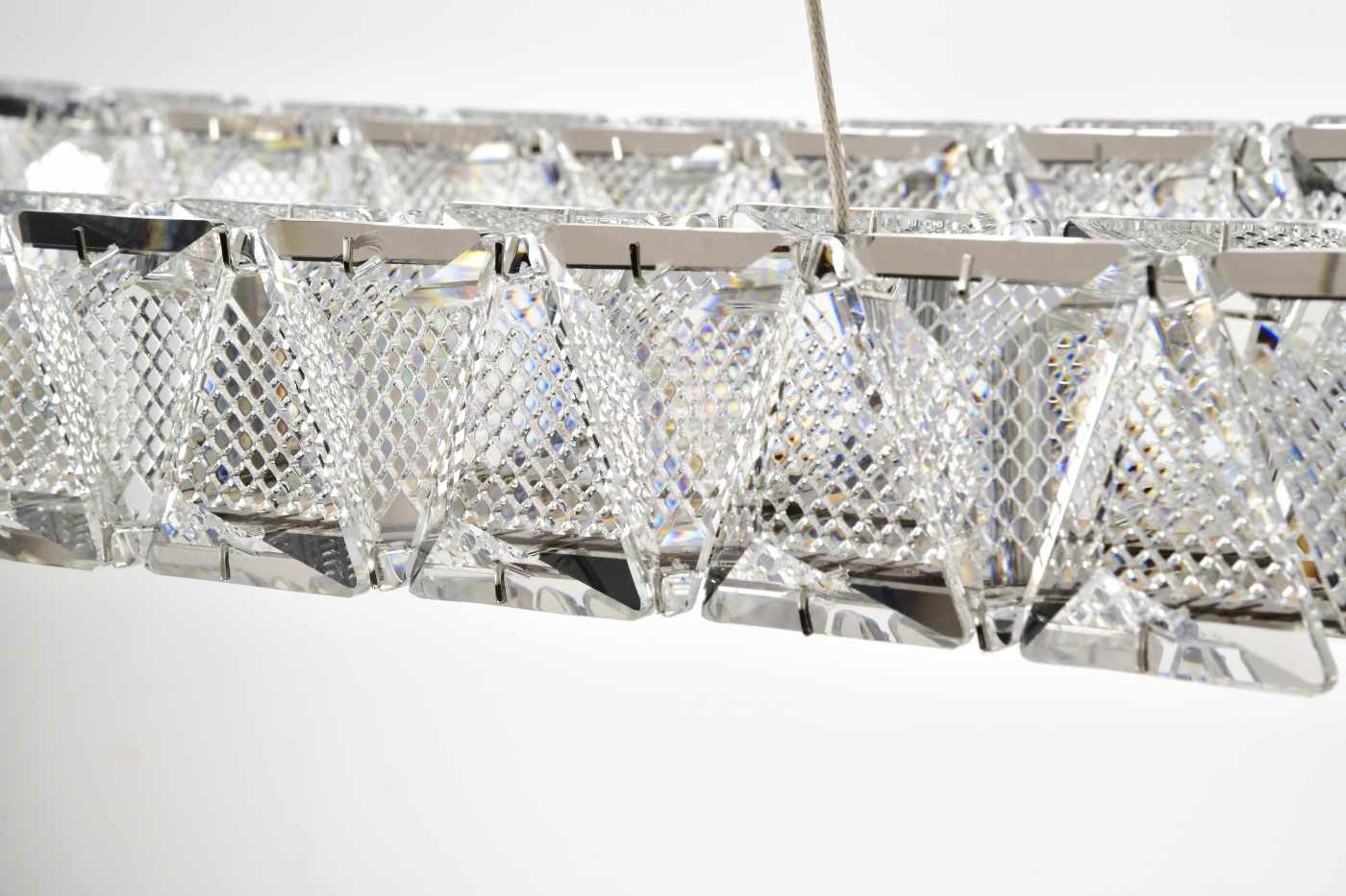 ASHER 36" OVAL CRYSTAL PENDANT - 62-2443