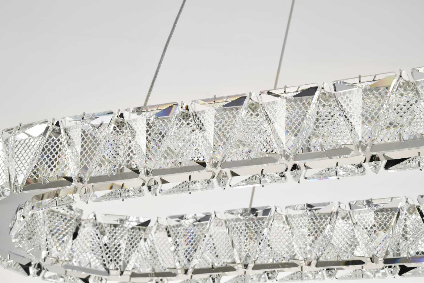 ASHER 36" OVAL CRYSTAL PENDANT - 62-2443