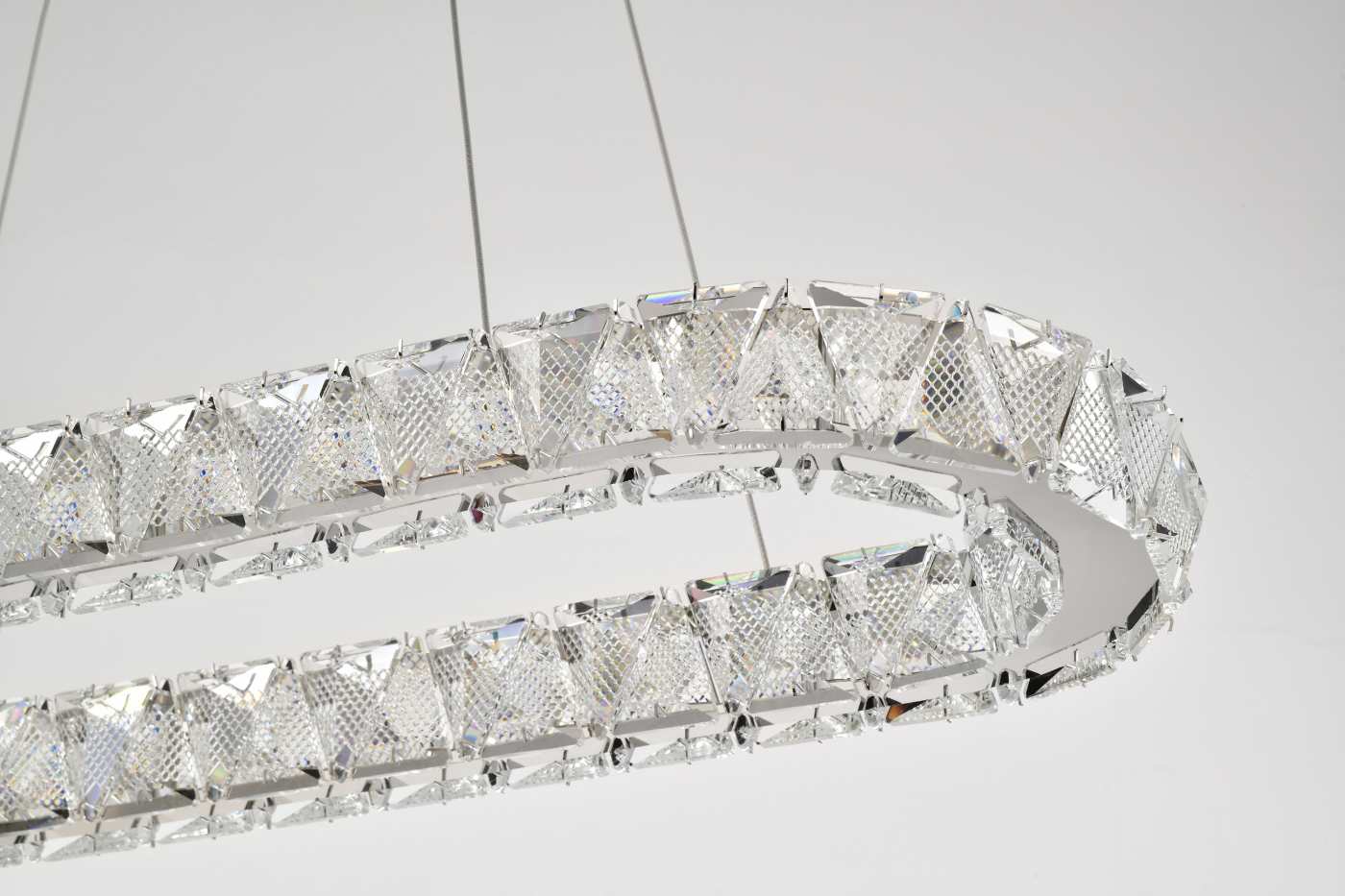 ASHER 36" OVAL CRYSTAL PENDANT - 62-2443