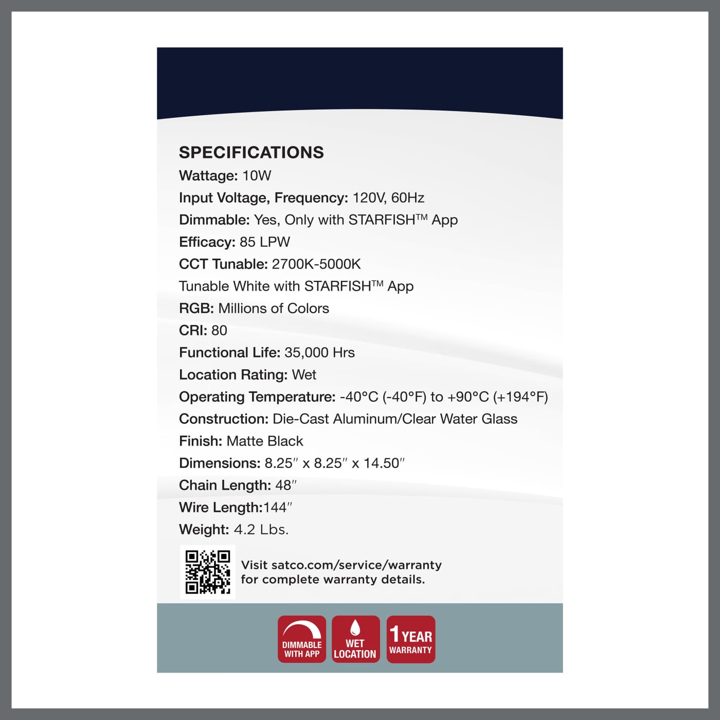 EAST RIVER 1LT OUTDOOR HANGING - 62-5944