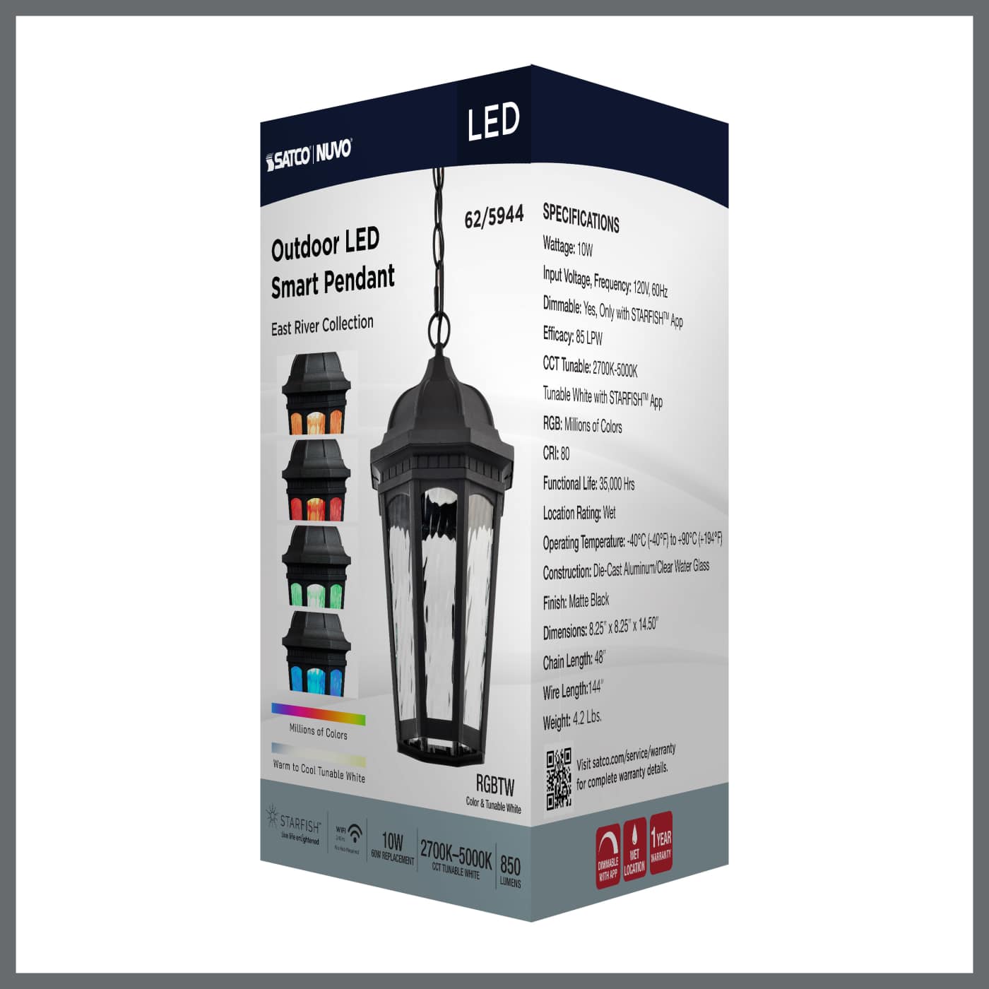 EAST RIVER 1LT OUTDOOR HANGING - 62-5944