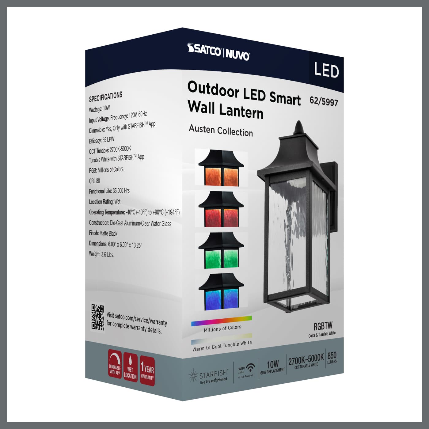 AUSTEN 1LT OUTDOOR SM WALL - 62-5997