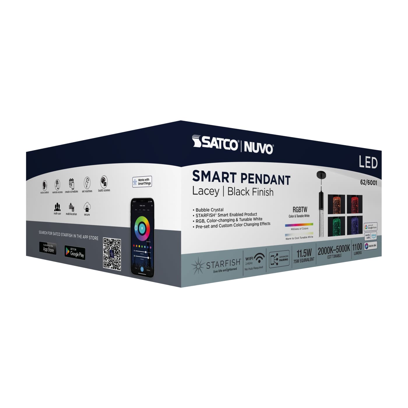 LACEY 2" LED RGB/TW PENDANT - 62-6001