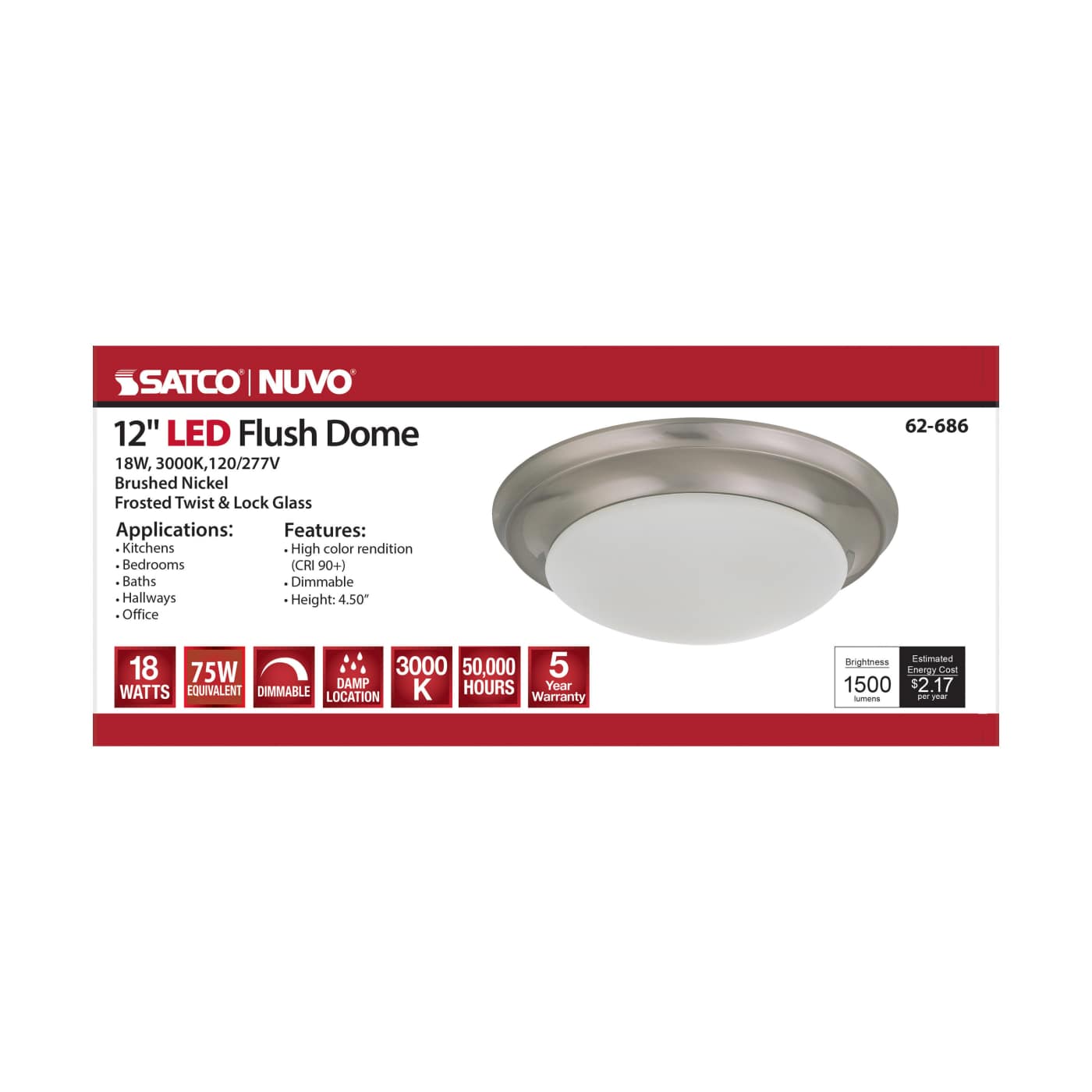 LED 12" 18W TWIST & LOCK FIXTU - 62-686