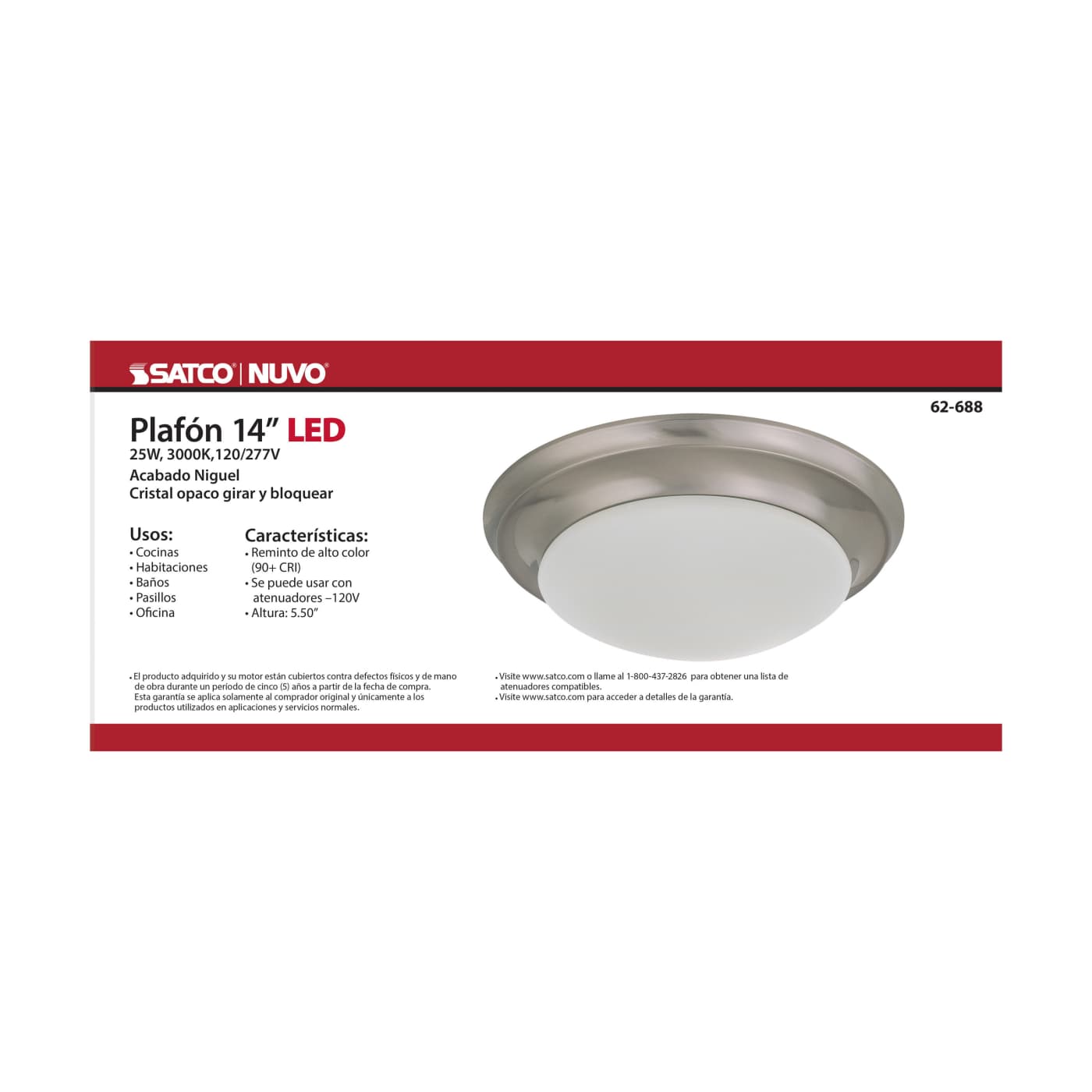 LED 14" 25W TWIST & LOCK FIXTU - 62-688