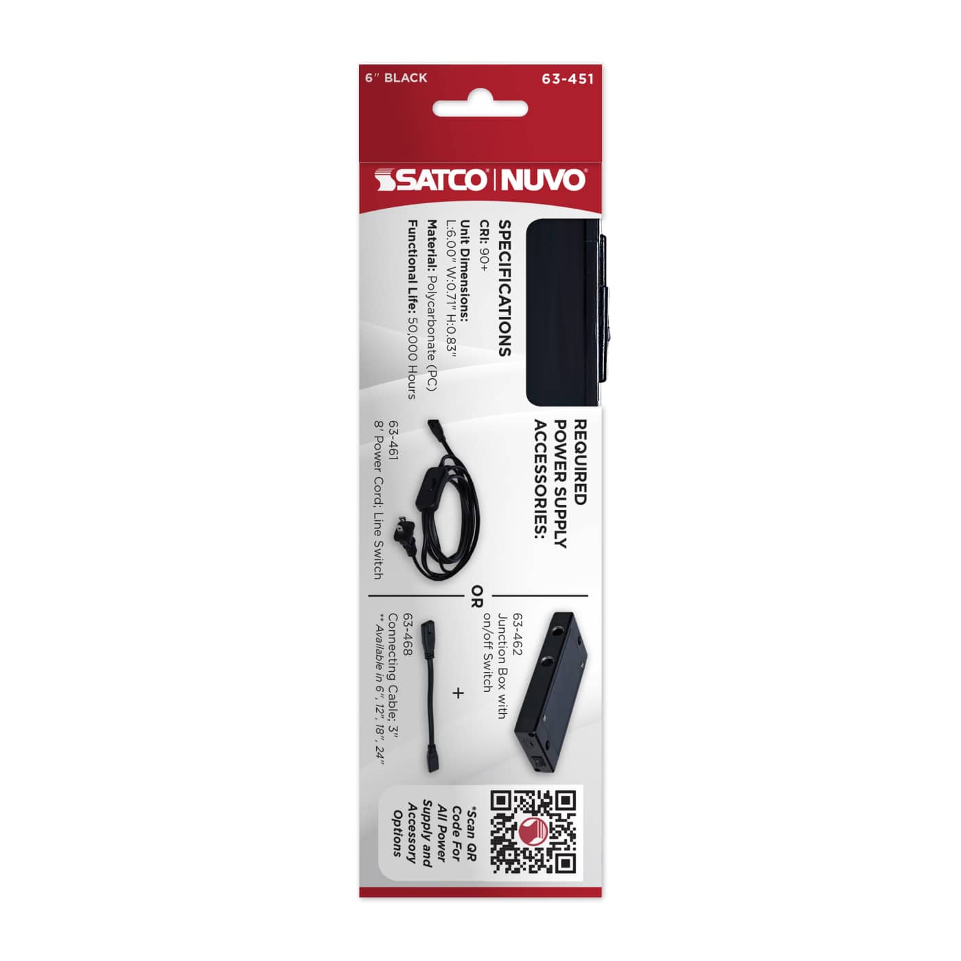 2W 6" CCT SEL LED UNDERCABINET - 63-451