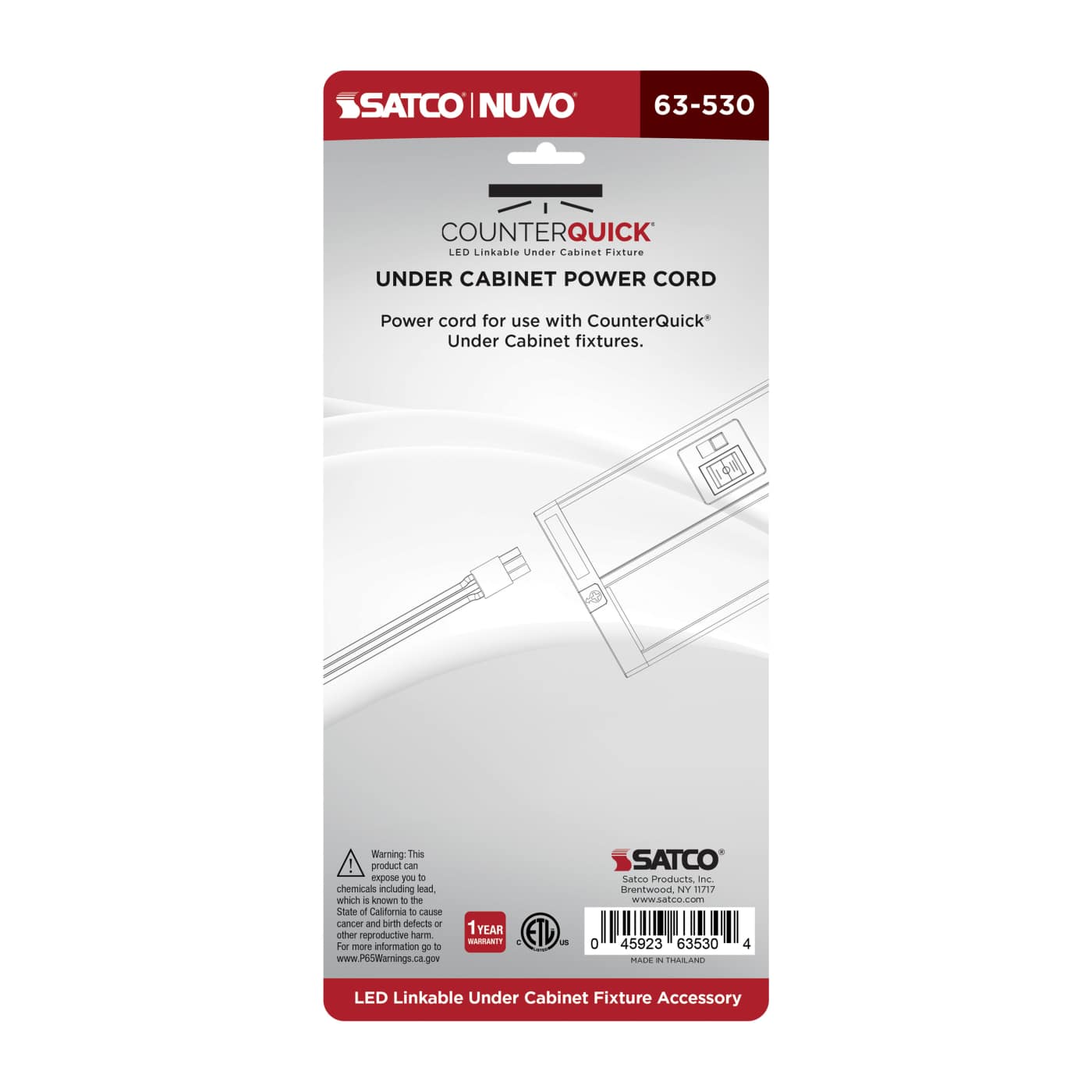 UNDER CAB POWER CORD BLK - 63-530