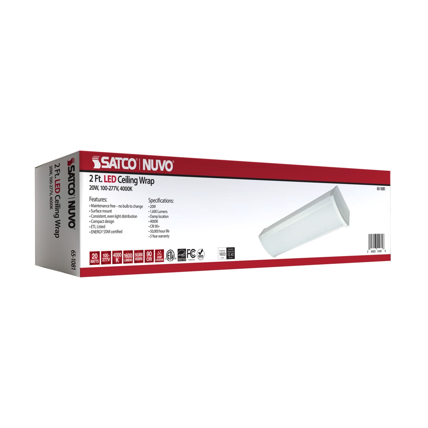 2FT LED CEILING WRAP - 65-1081