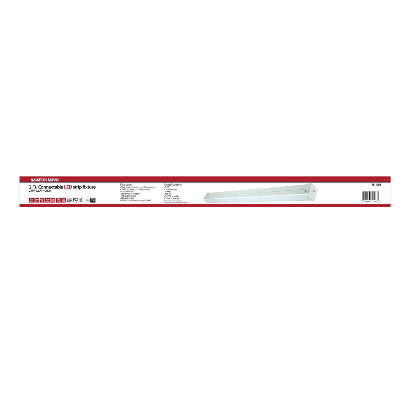 2FT LED CONNECTABLE STRIP - 65-1103