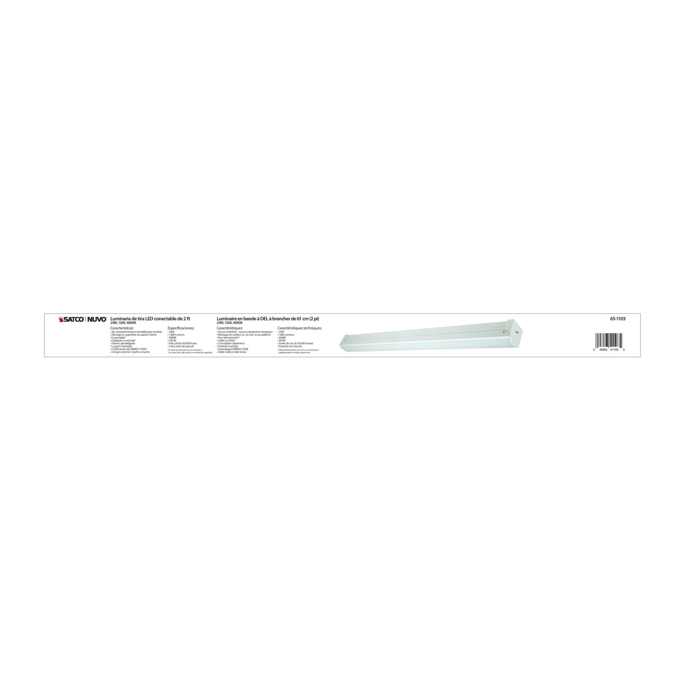 2FT LED CONNECTABLE STRIP - 65-1103