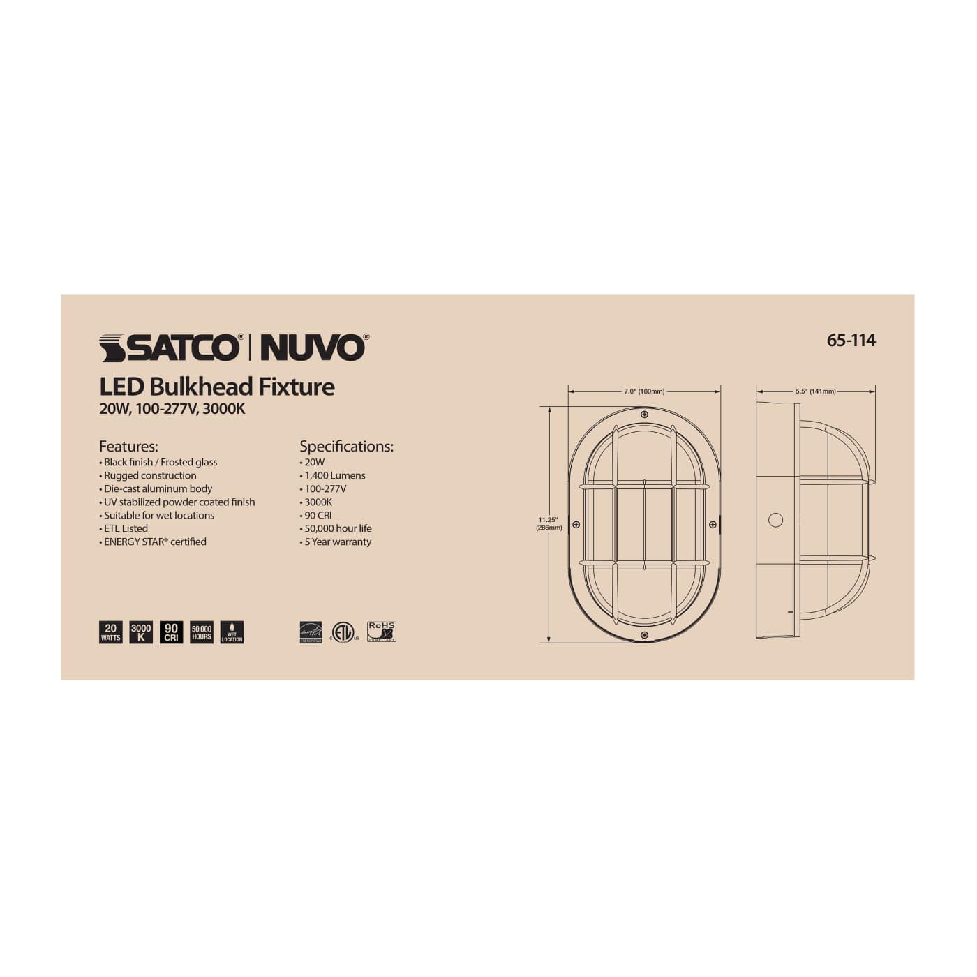 20W LED BULK HEAD - 65-114