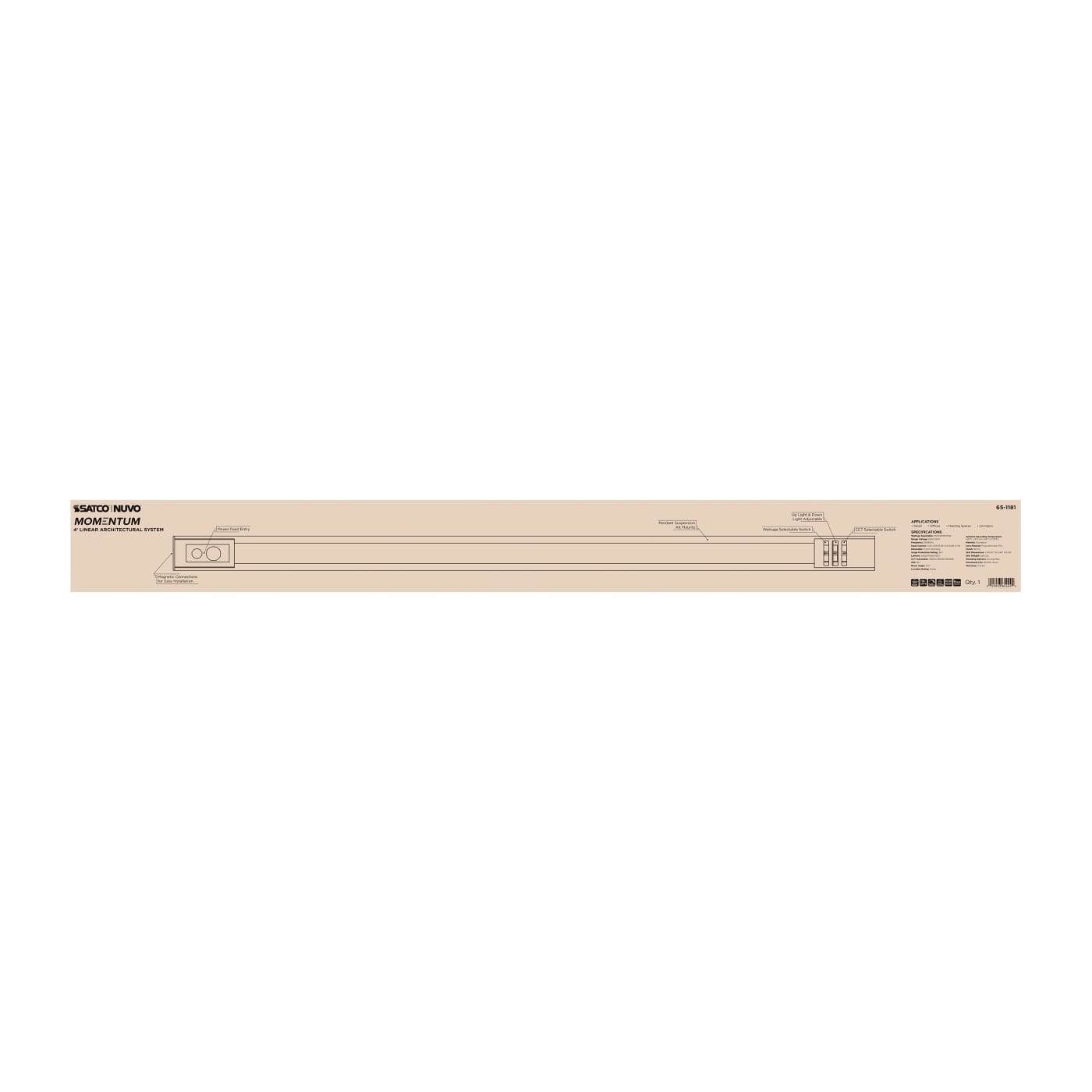 4' LED CONNECTABLE LINEAR - 65-1181