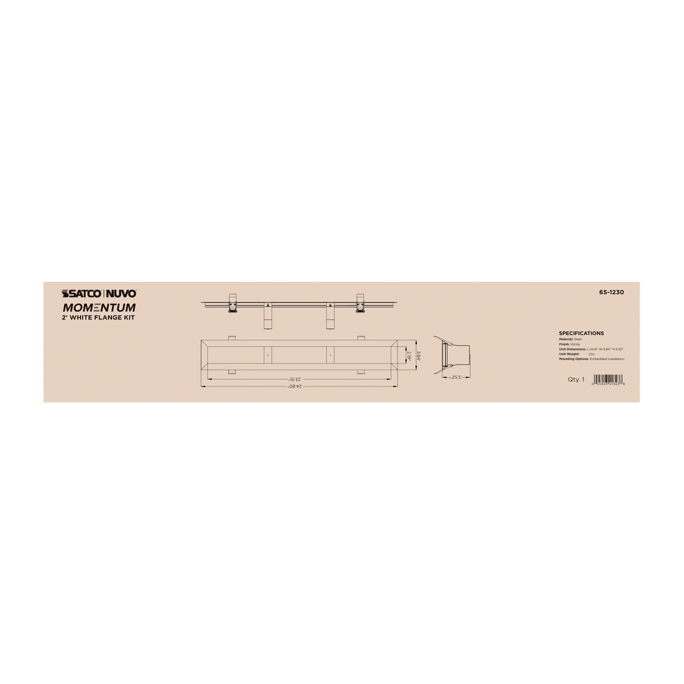 2' WHITE FLANGE KIT - 65-1230