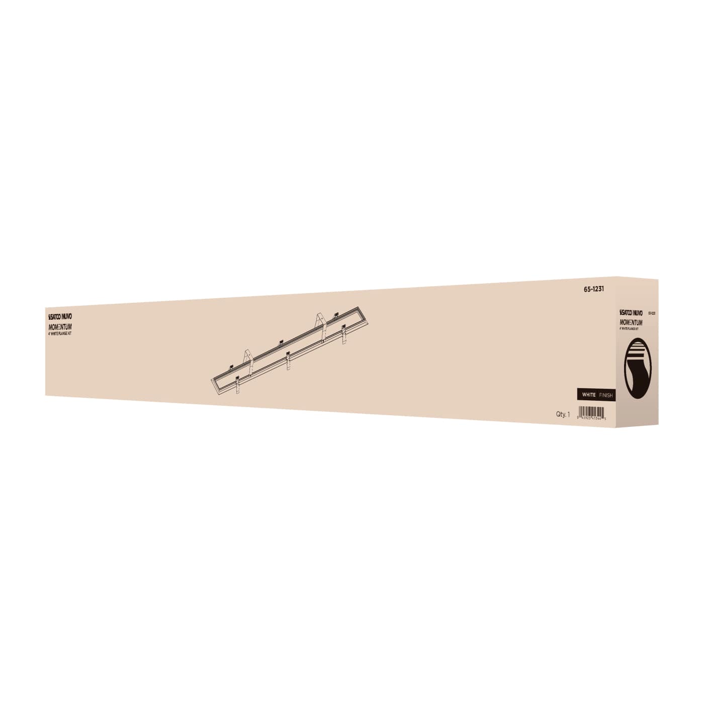 4' WHITE FLANGE KIT - 65-1231