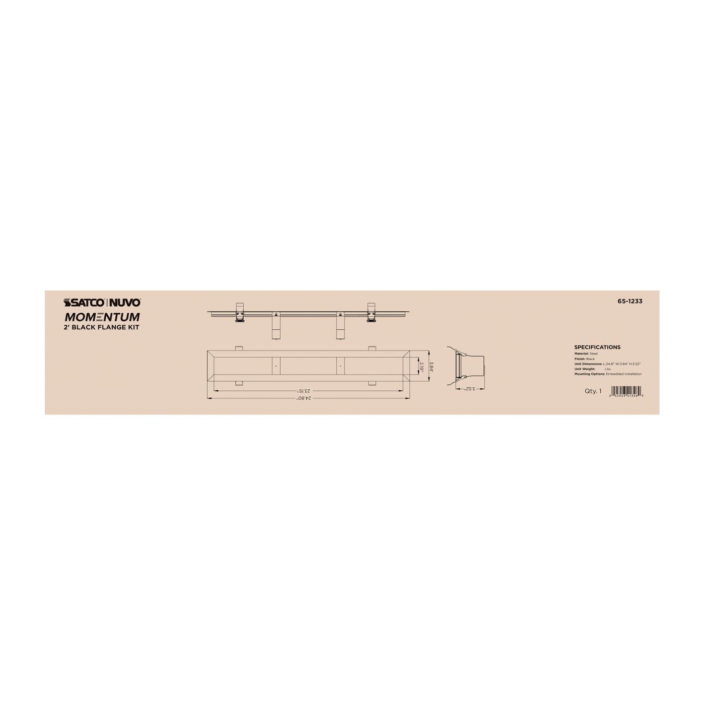 2' BLACK FLANGE KIT - 65-1233
